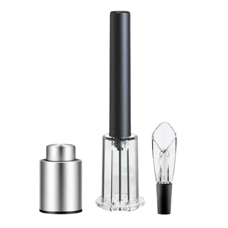 Tire-Bouchon Pompe à Air avec Bouchon et Bec Verseur Vin - Wior