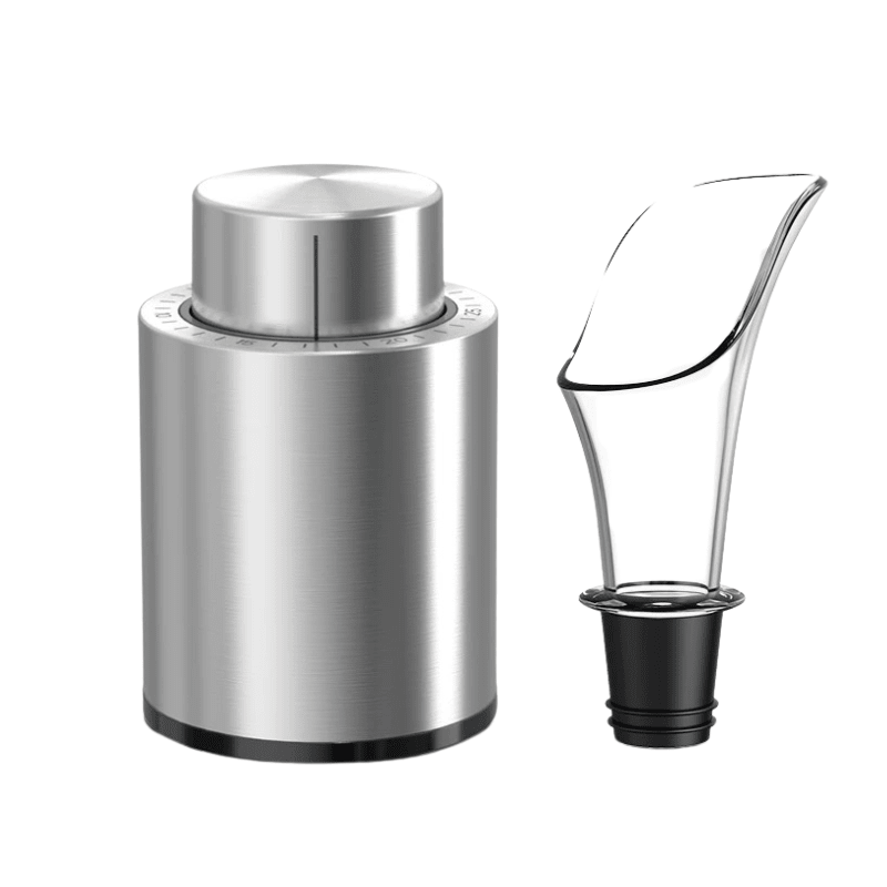 Tire-Bouchon Pompe à Air avec Bouchon et Bec Verseur Vin - Wior