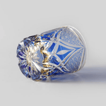 Verre à Whisky en Cristal Bleu Taillé à la Main - Wior