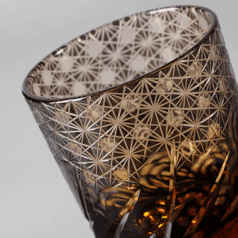 Verre à Whisky en Cristal Brun Taillé à la Main - Wior