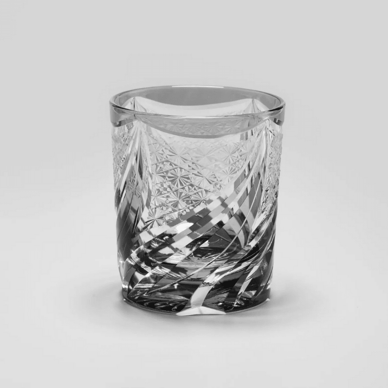 Verre à Whisky en Cristal Gris Taillé à la Main - Wior