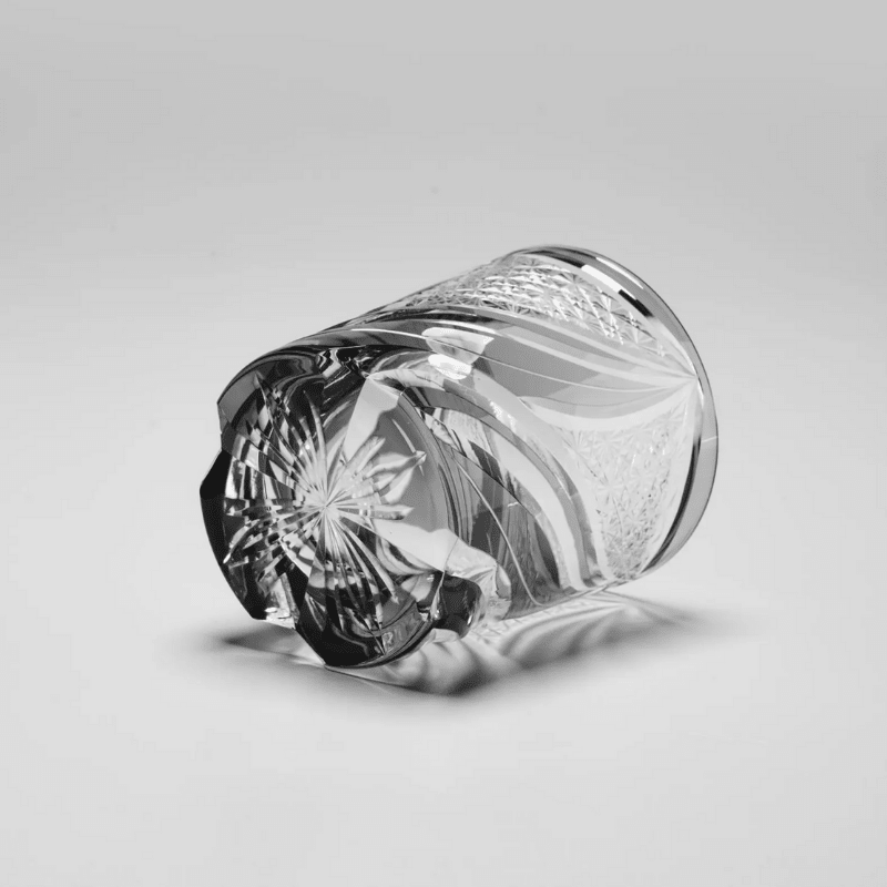 Verre à Whisky en Cristal Gris Taillé à la Main - Wior