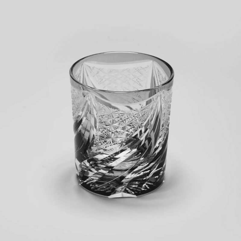 Verre à Whisky en Cristal Gris Taillé à la Main - Wior
