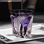 Verre à Whisky en Cristal Violet Taillé à la Main - Wior