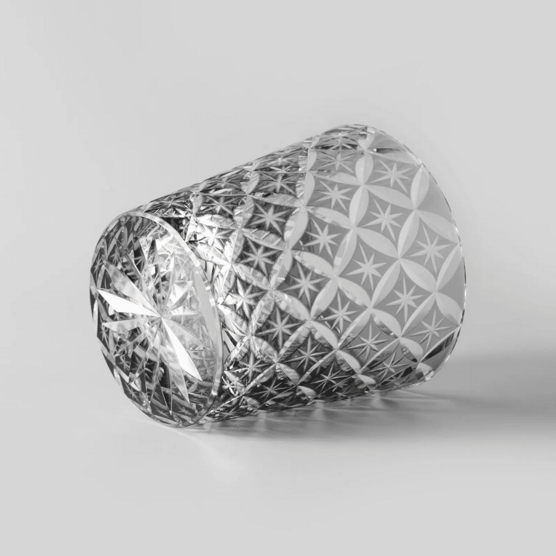 Verre à Whisky Rétro en Cristal Taillé à la Main - Wior