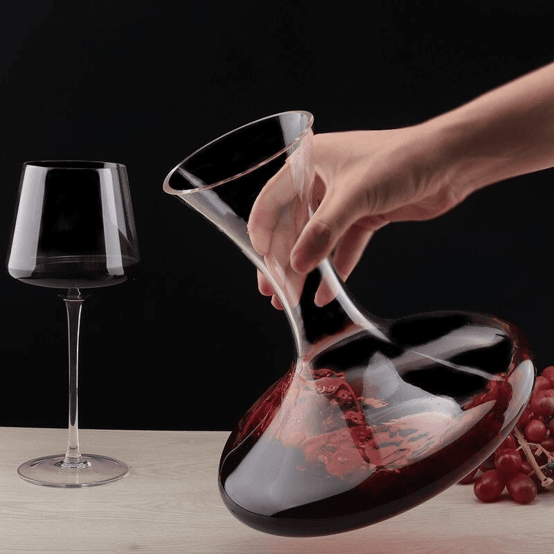 Verre en Cristal Soufflé à La Main Carafe à Décanter avec Bouchon - Wior